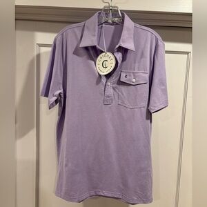 Criquet NEW Short Sleeve Polo Shirt in Light Purple Mens Size Small Golf Sports